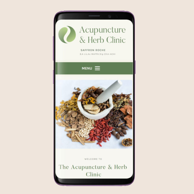Mobile web design for Acupuncture clinic galway